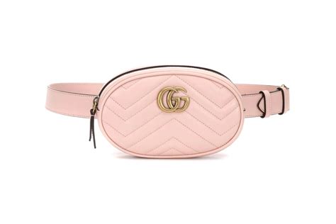 gucci leather belt bag pink